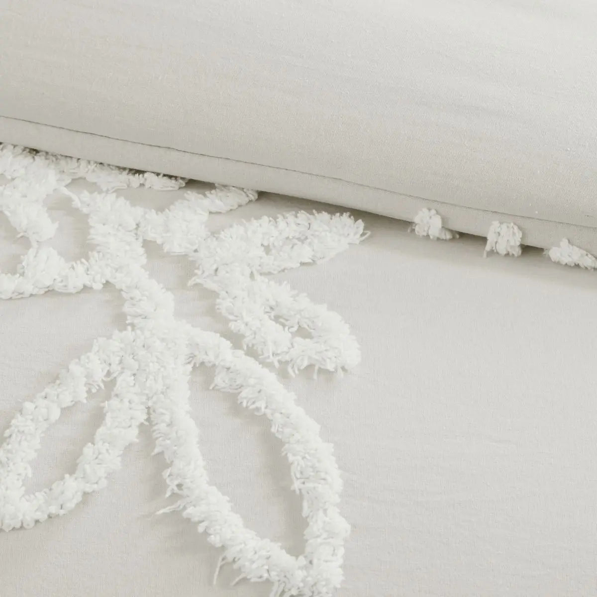 Floral Tufted Cotton Chenille Comforter Set