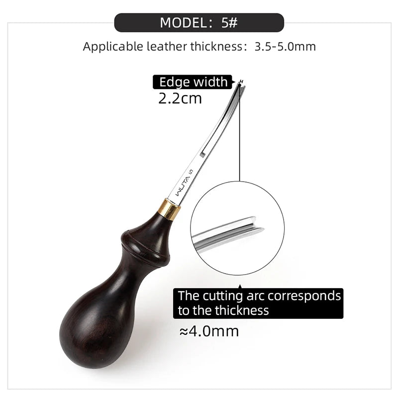 Leather Edge Ebony Handle Cutter Edger