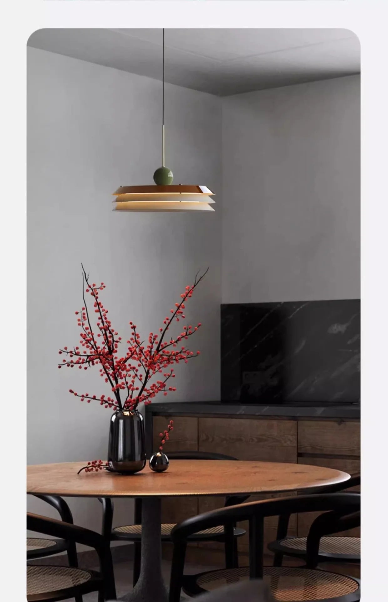 Nordic Design Cream Dining Hanging Lamp
