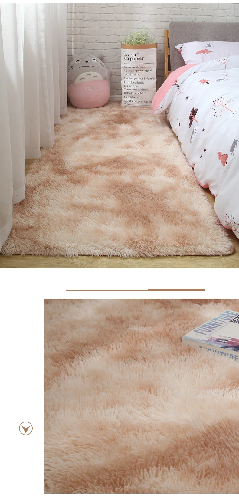Bedroom Carpet Soft Mat Fluffy Rugs