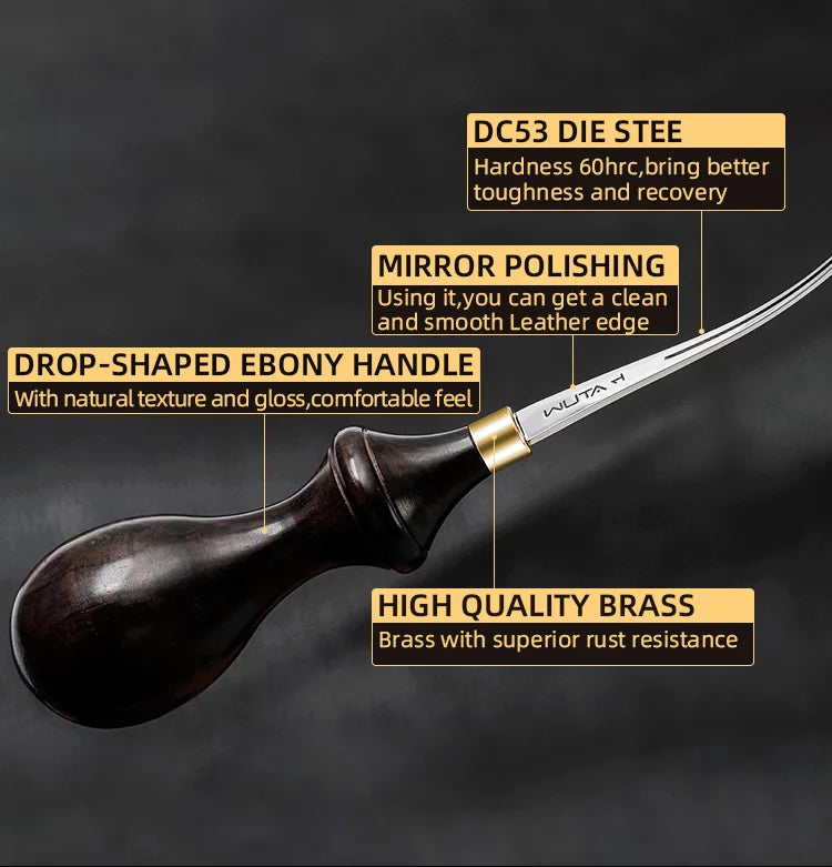 Leather Edge Ebony Handle Cutter Edger