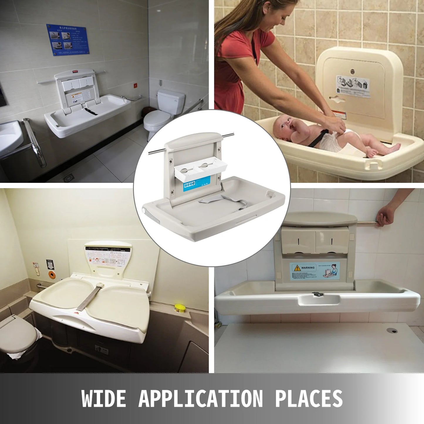 Baby Diaper Changing Table and Fold Down Vertical
