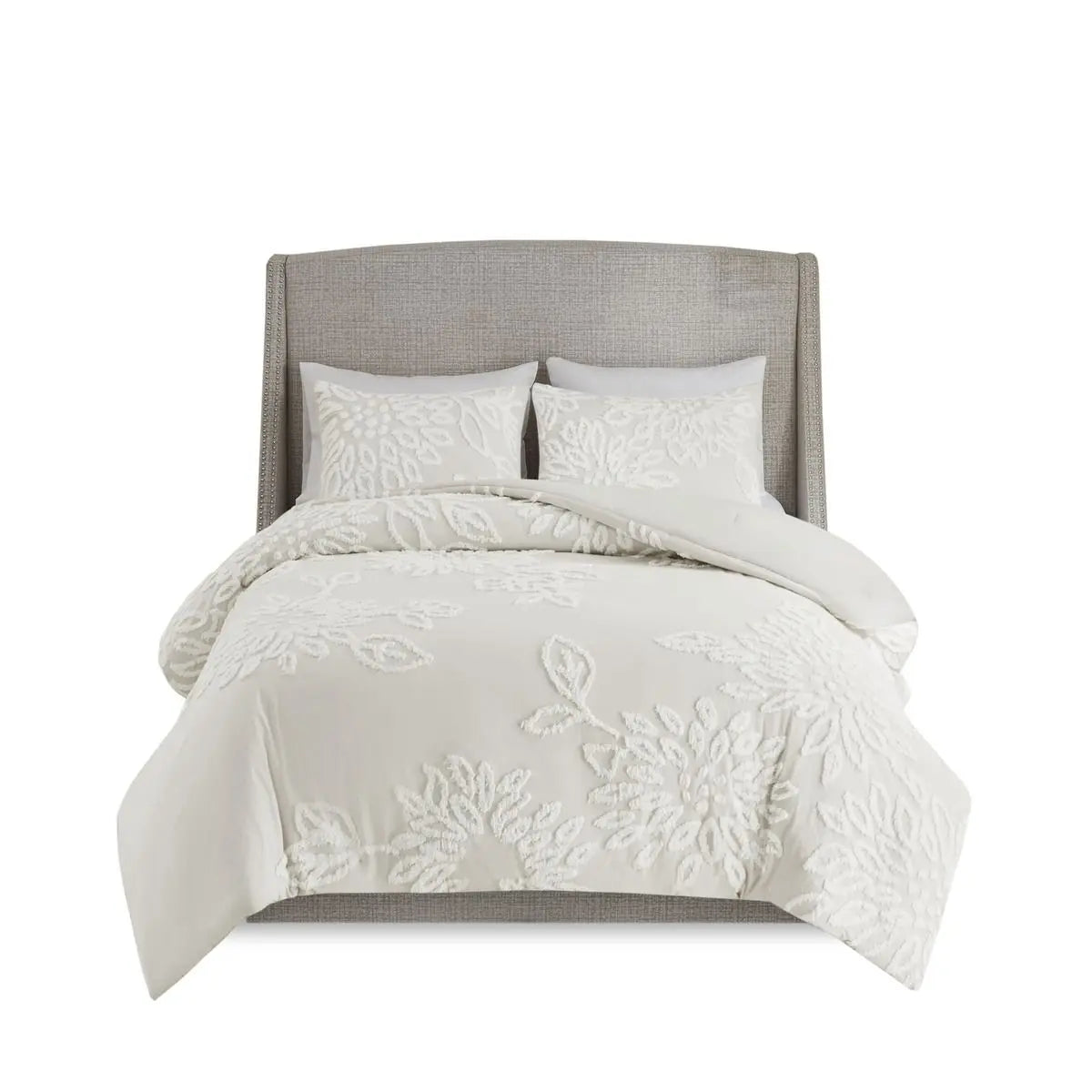Floral Tufted Cotton Chenille Comforter Set