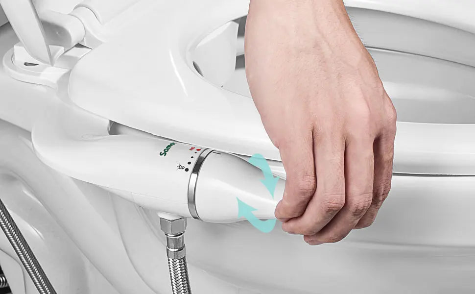Toilet Bidet Ultra-Slim Bidet Seat With Brass Inlet Adjustable Water Pressure