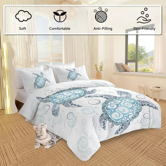 Ten Grid Turtle Self-Produced Bedding Set