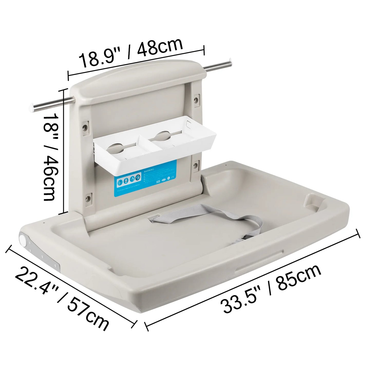 Baby Diaper Changing Table and Fold Down Vertical
