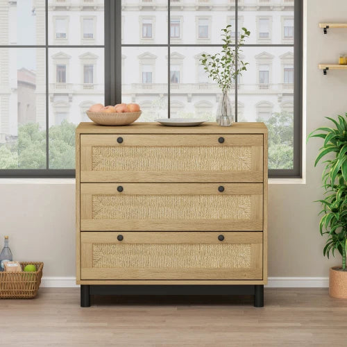 Rope Woven Drawer Storage Cabinet
