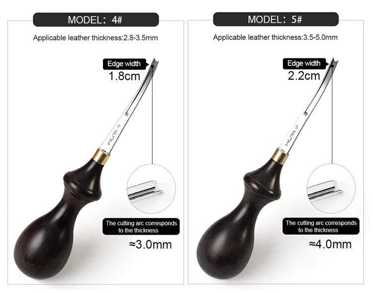 Leather Edge Ebony Handle Cutter Edger