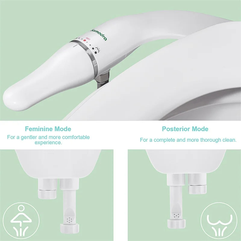 Toilet Bidet Ultra-Slim Bidet Seat With Brass Inlet Adjustable Water Pressure