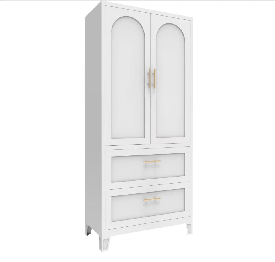 Heavy Duty 2 Doors 2 Drawers Wardrobe Cabinet