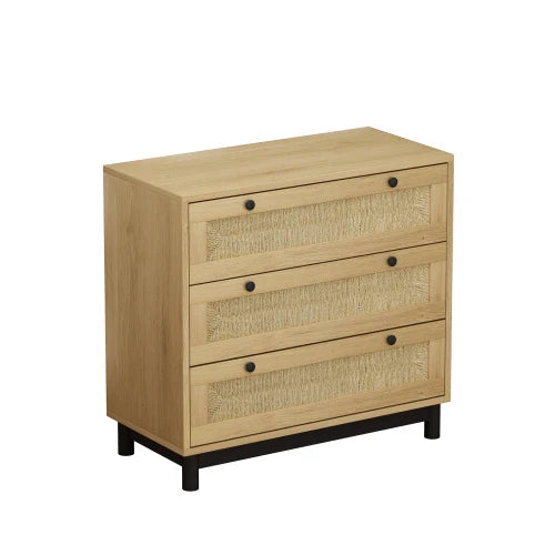 Rope Woven Drawer Storage Cabinet