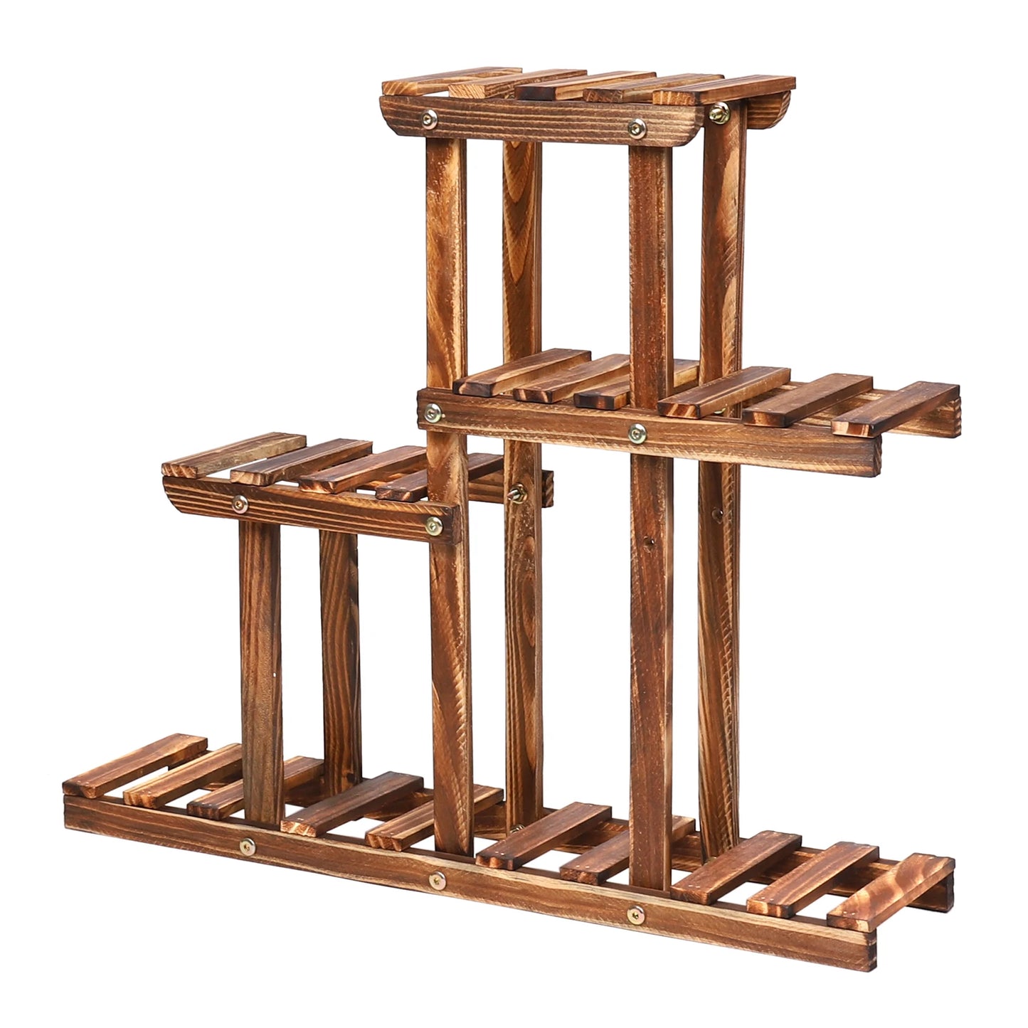 Carbonized Wood Plant Stand Multi Tier Succulent Rack