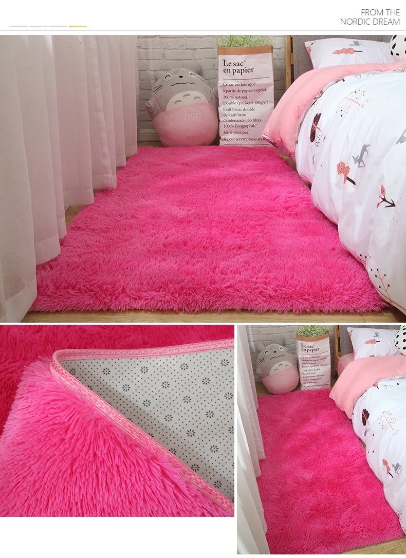Bedroom Carpet Soft Mat Fluffy Rugs