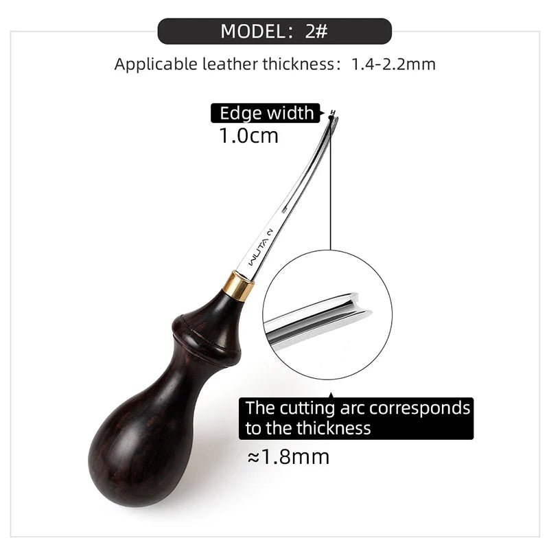 Leather Edge Ebony Handle Cutter Edger