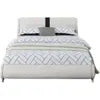 White Platform and Two Nightstands Elegant Bedroom Set