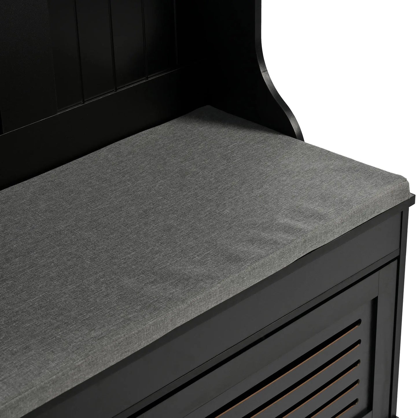 Entryway Bench - Hall Tree with Shutter-shaped Doors Coat Rack