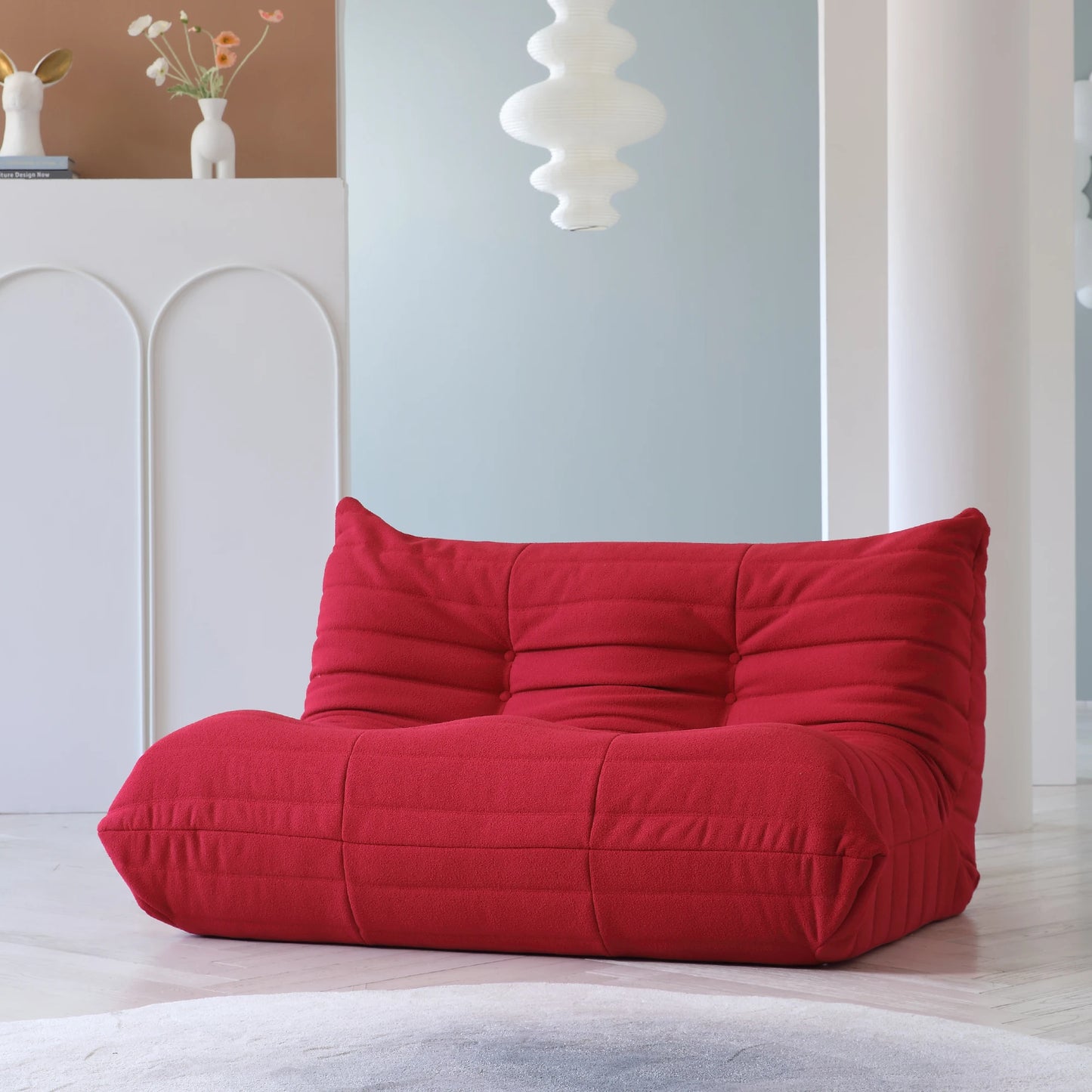 Teddy Fabric Bean Bag Comfy Lazy Floor Sofa