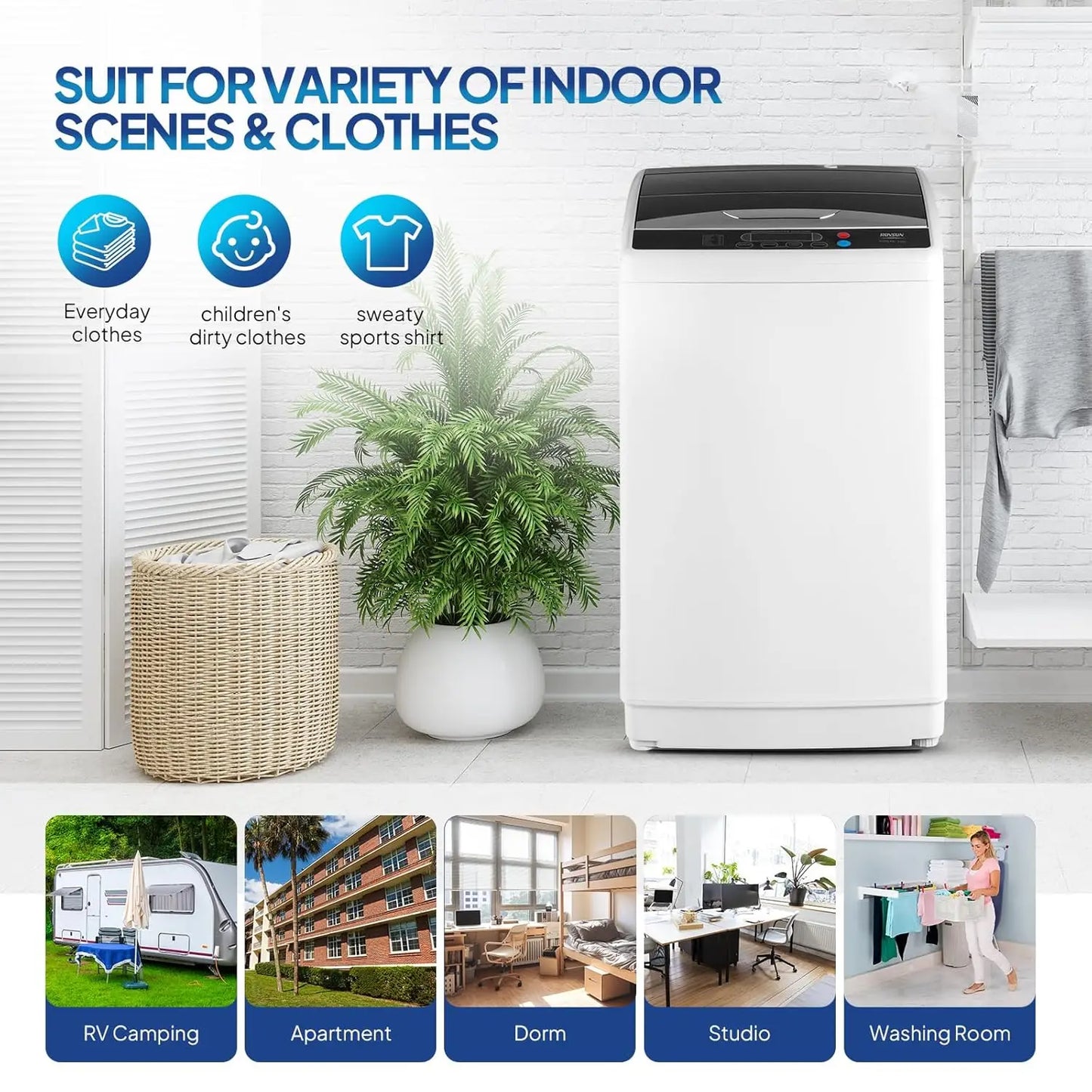 Full-Automatic Electric Laundry Machine with Stainless Steel Drum