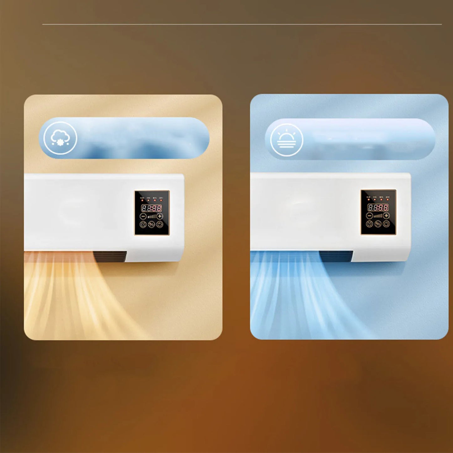 Nature Wind Hot Air Dual Use Wall Mounted Portable Heater with Remote Control