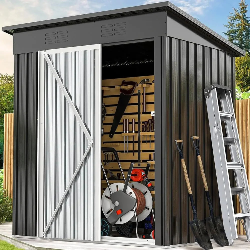 Sturdy Weatherproof Tool Locker with Secure Door and Ventilation