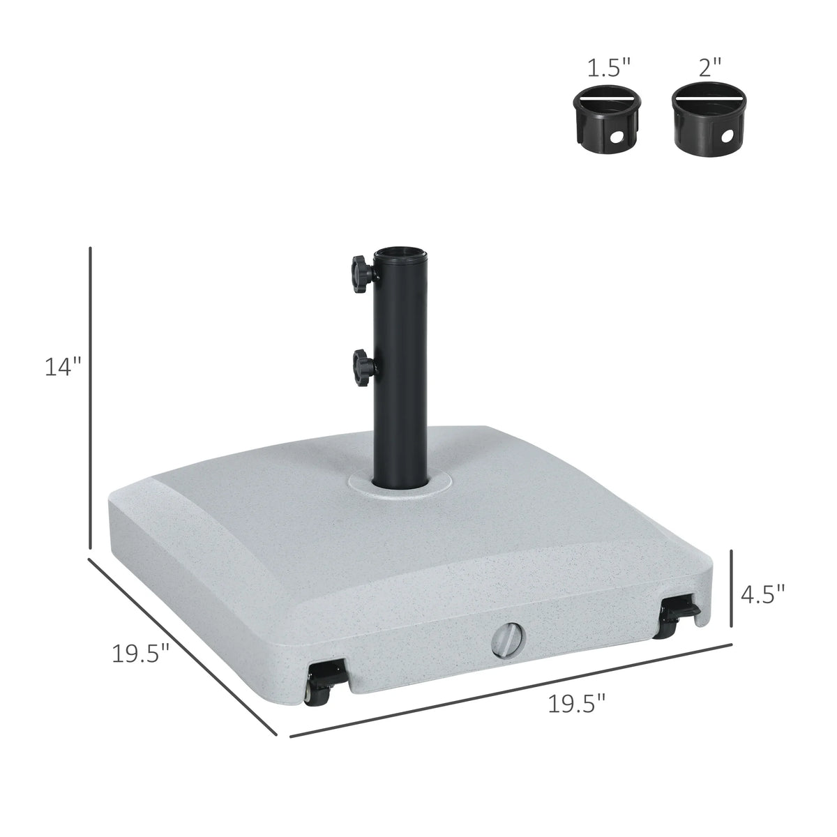 Patio Umbrella Base with Wheels