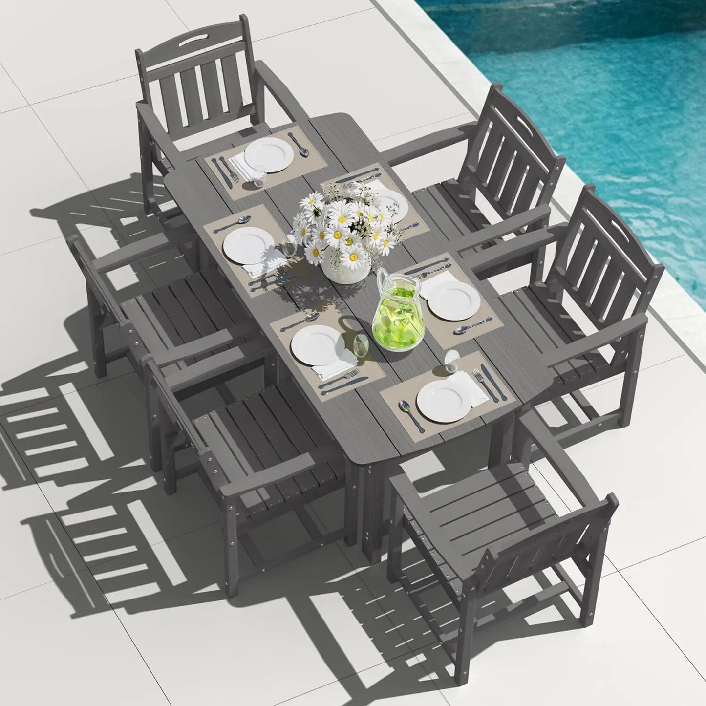 Patio Table and Chairs Set with All-Weather Table