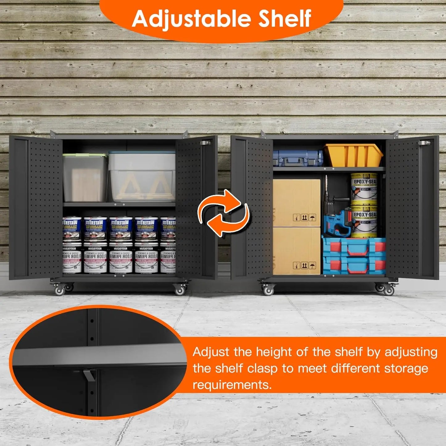Locking Metal Tool Storage Cabinet