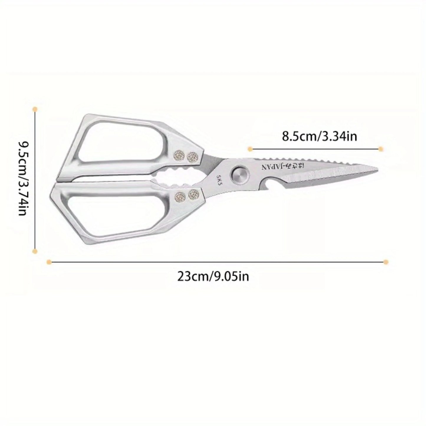 Ultra-Sharp Stainless Steel Kitchen Scissors