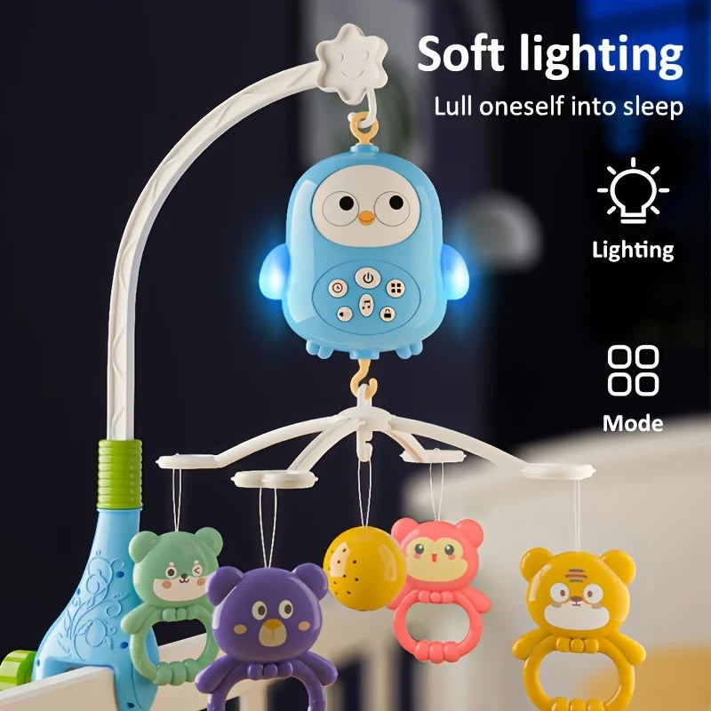 Musical Crib Mobile for Baby with Soft Night Light & Multi-Soothing Modes