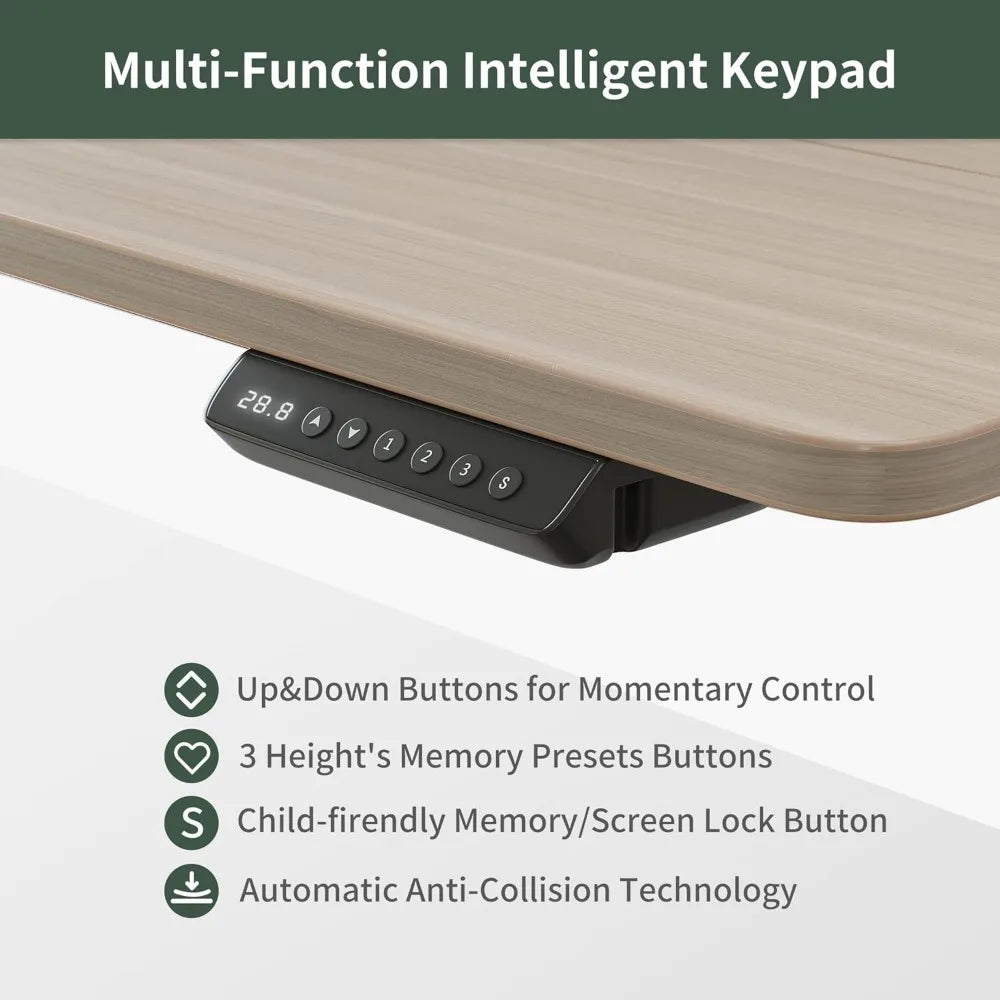Electric Standing Desk with Drawers