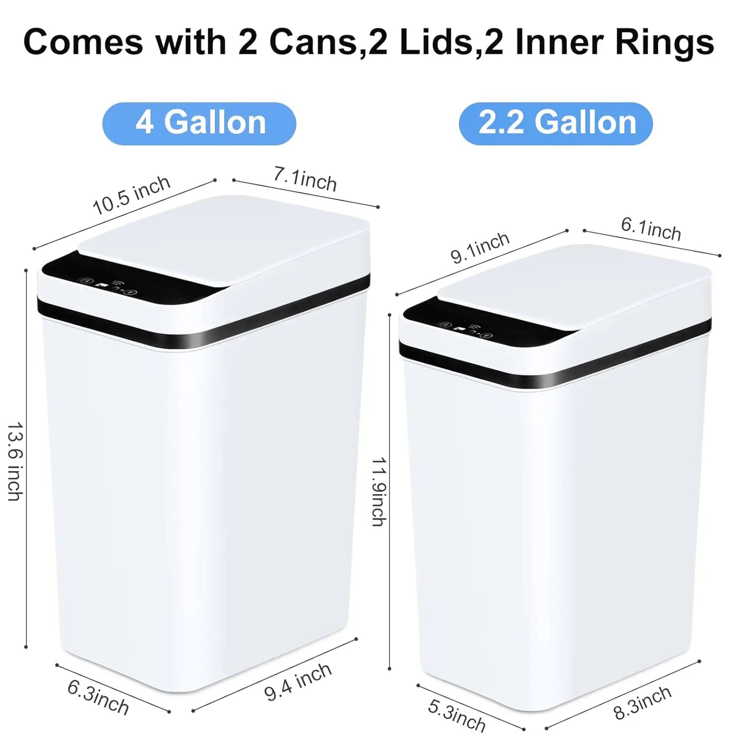 Touchless Motion Sensor Bathroom Automatic Trash Can