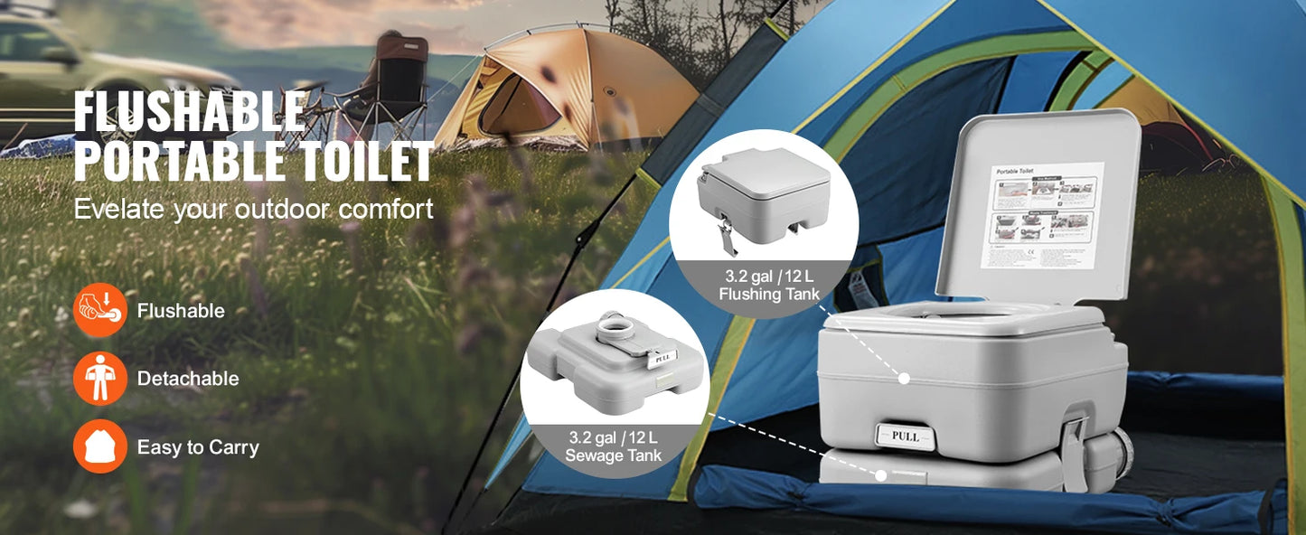 Pressurized Flush Commode Leak-proof and Odorless Portable Toilet