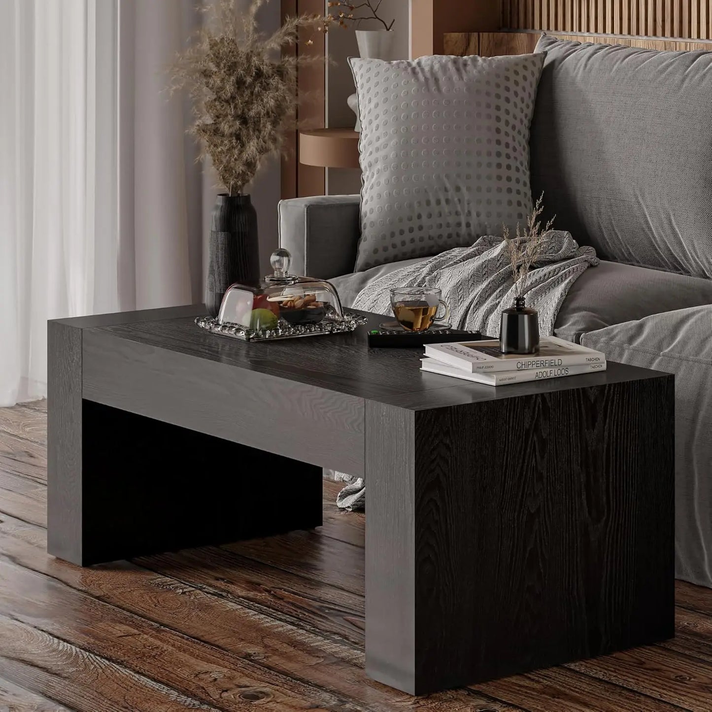 Modern Thick-Leg Rectangular Coffee Table