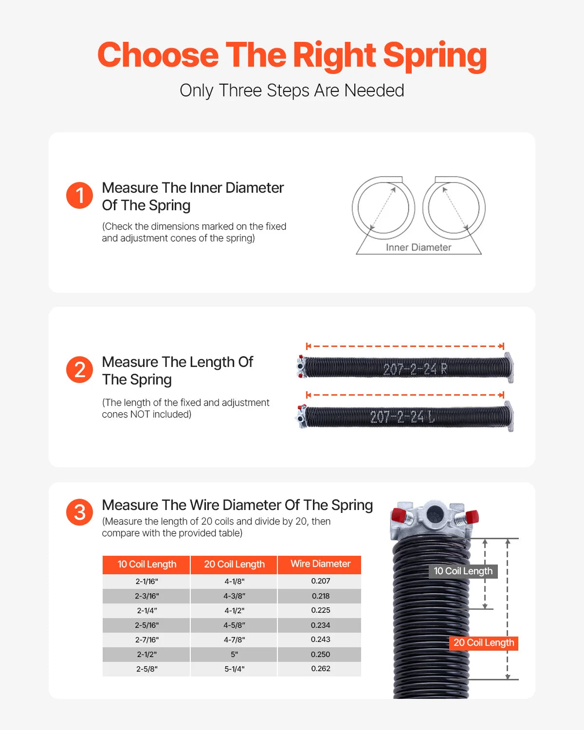 Garage Door Torsion Springs Pair
