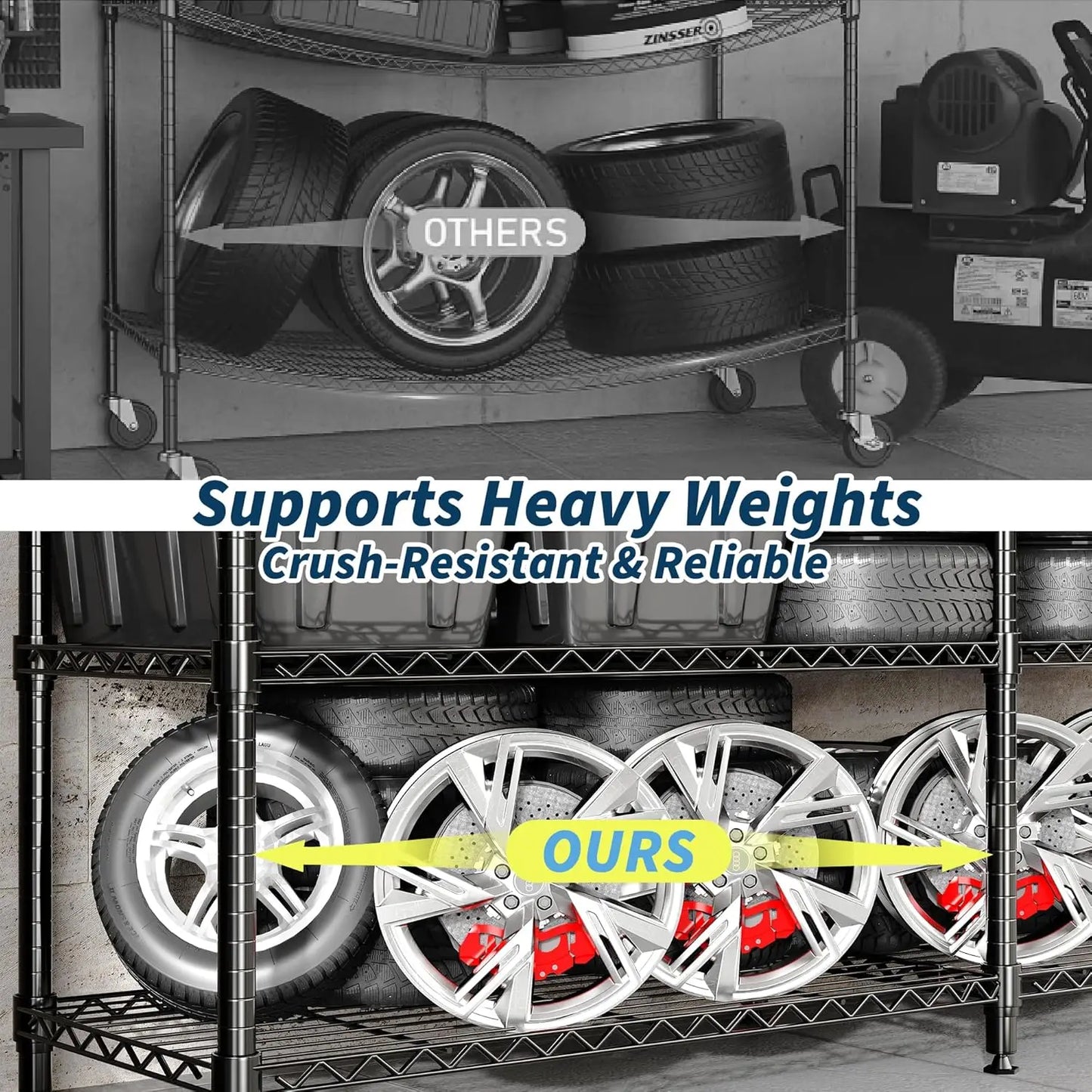 Heavy Duty Metal Shelving Unit Adjustable Organization Shelves