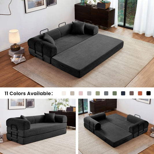 Boneless Couch Foldable Convertible Futon Sleeper Sofa Bed