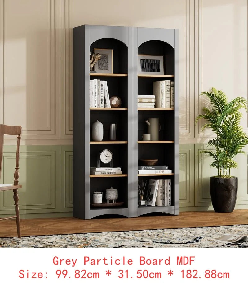 Farmhouse Two-Tone Storage Cabinet with Adjustable Shelves