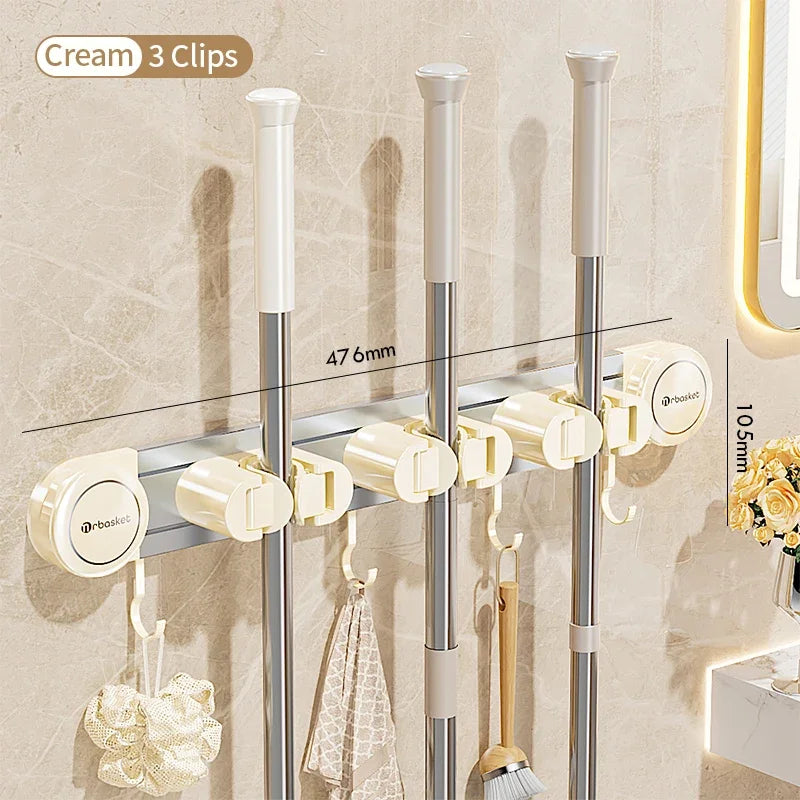 Laundry Mop Rack Wall Mounted Display