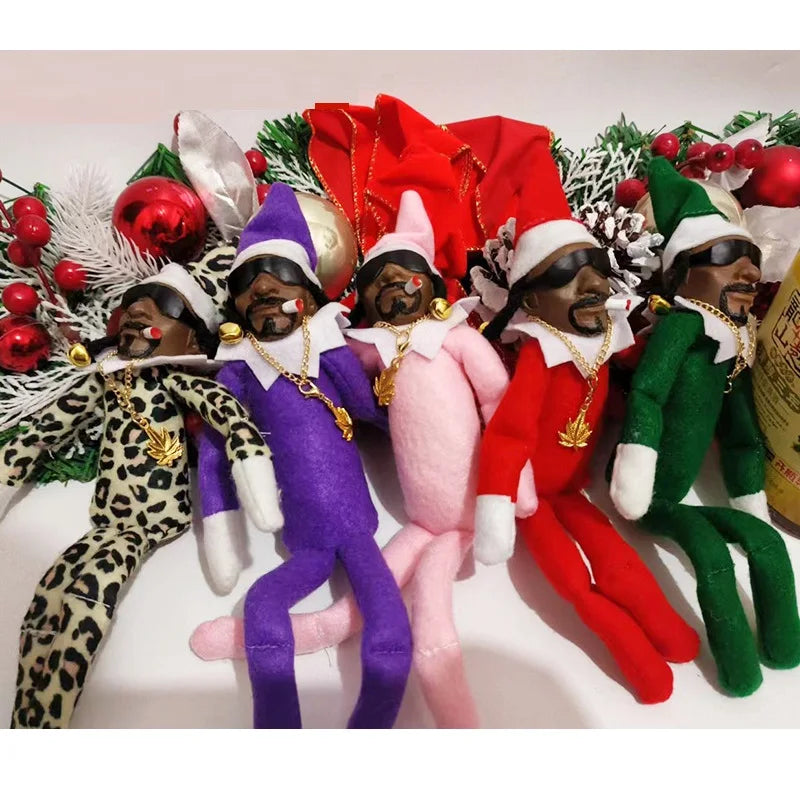Christmas Elf Doll with Snoop on a Stoop Christmas Trees Decoration