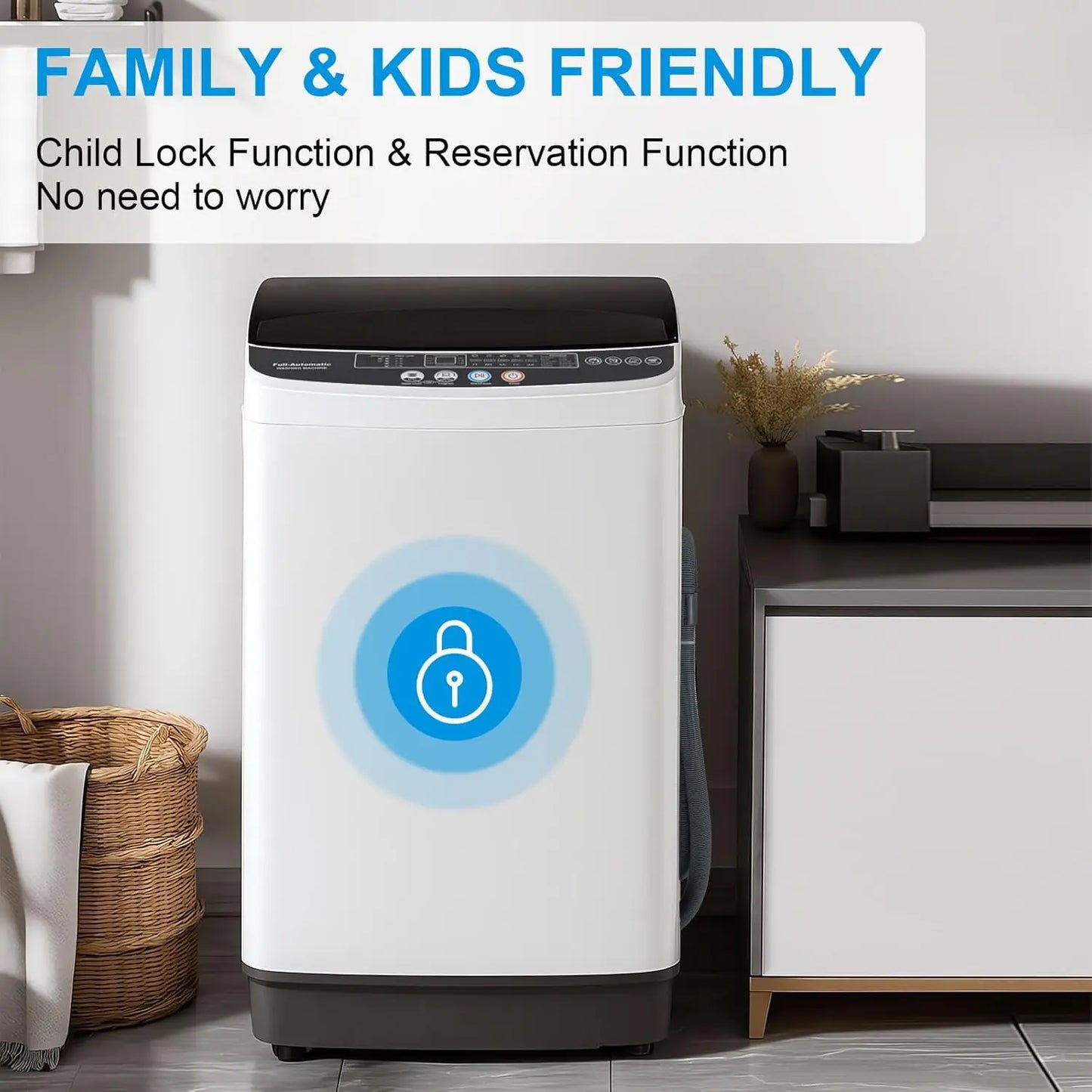 Full-Automatic Laundry Machine with Stainless Steel Drum