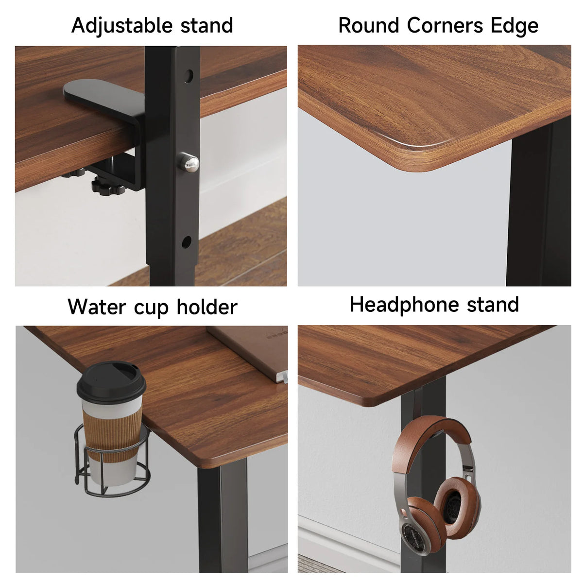 Standing Desk w/2 Adjustable Monitor Shelves