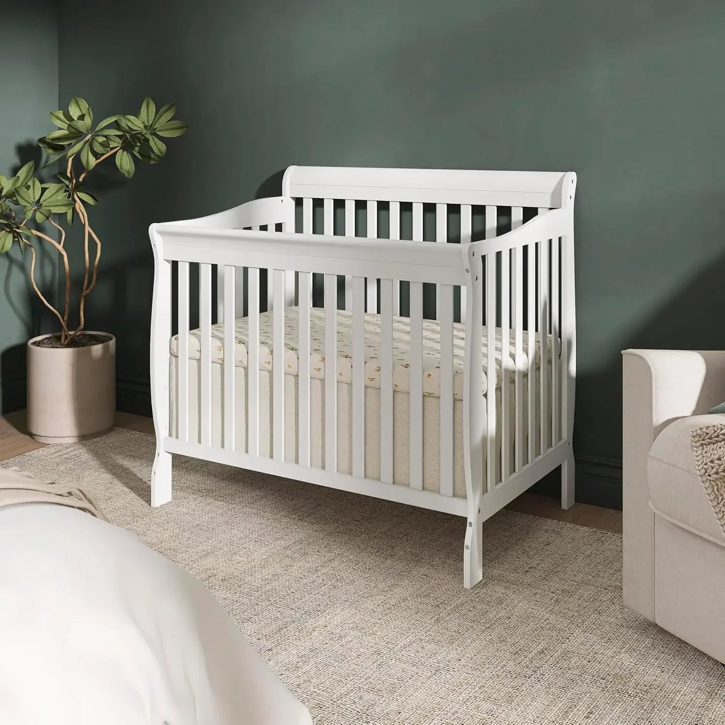 4-in-1 Convertible Mini Baby Crib