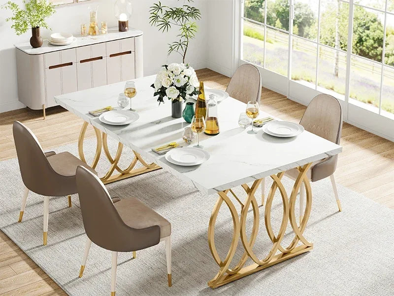 Modern Unique Rectangular Dinner Table