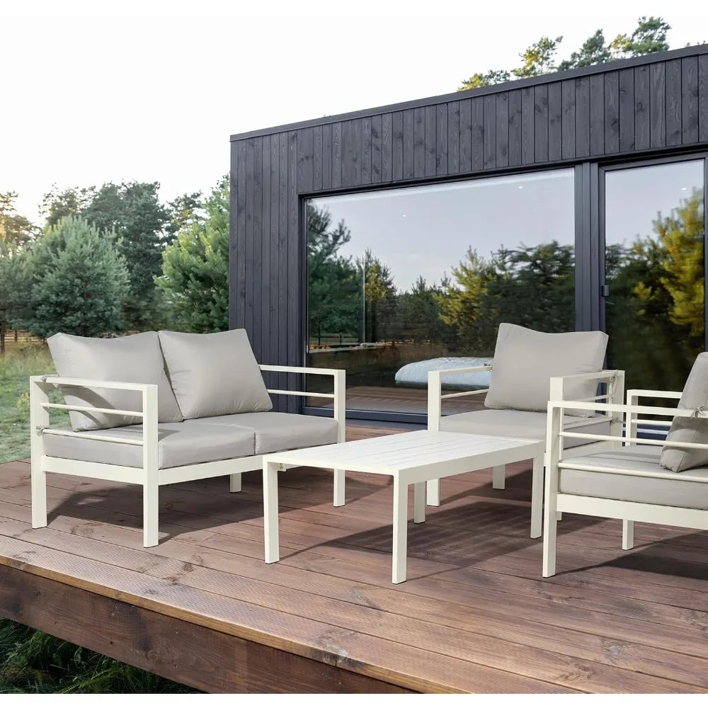 Modern Outdoor Aluminum Patio Furniture Set