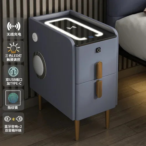 Modern Bedside Table Smart Dresser Created Luxury Vanity Desk
