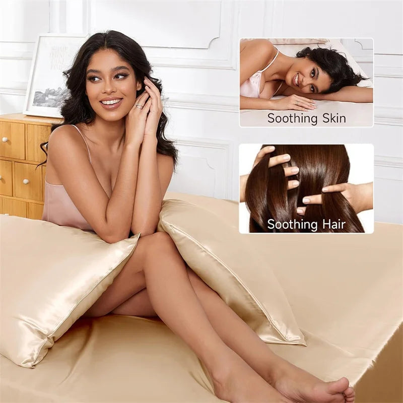 Silky Bedding Set Luxury Fitted Sheet