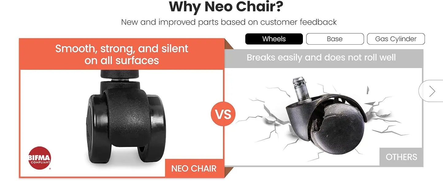Mesh Gaming Office Chair Mid Back Lumbar Support