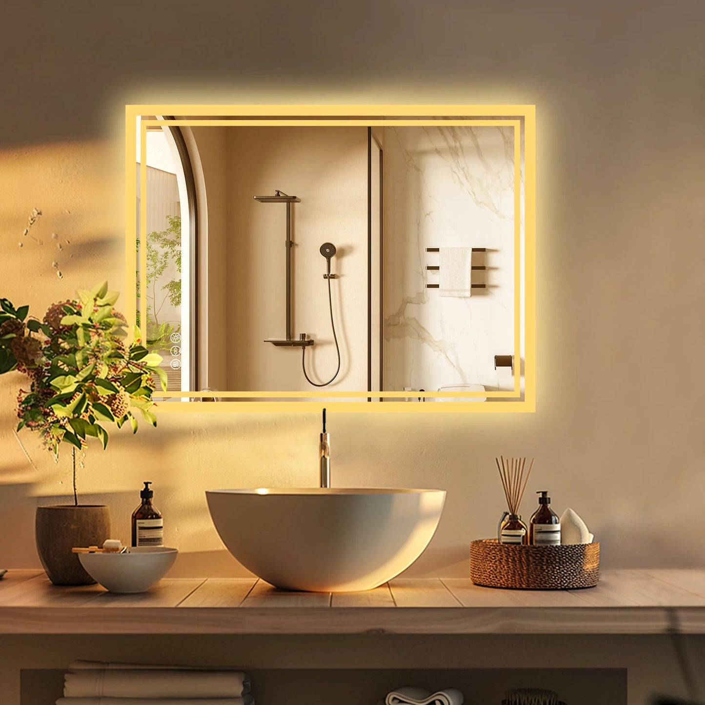 Vanity Mirror with Dimmable Lights