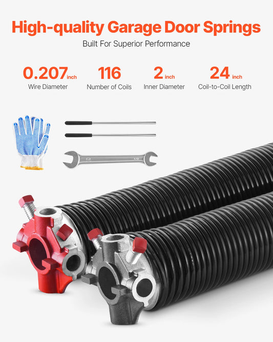 Electrophoresis Black Coated for Replacement Garage Door Torsion Springs