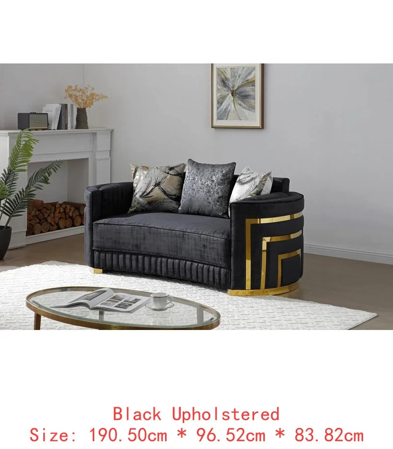 Elegant and Comfortable Modern Design Black Sofa